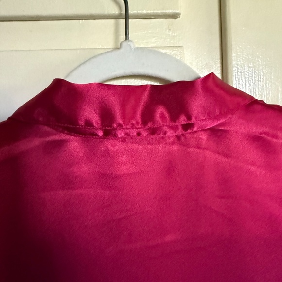 Vintage Victoria's Secret Gold Label Burgundy Satin Nightshirt Size Medium - Picture 7 of 9